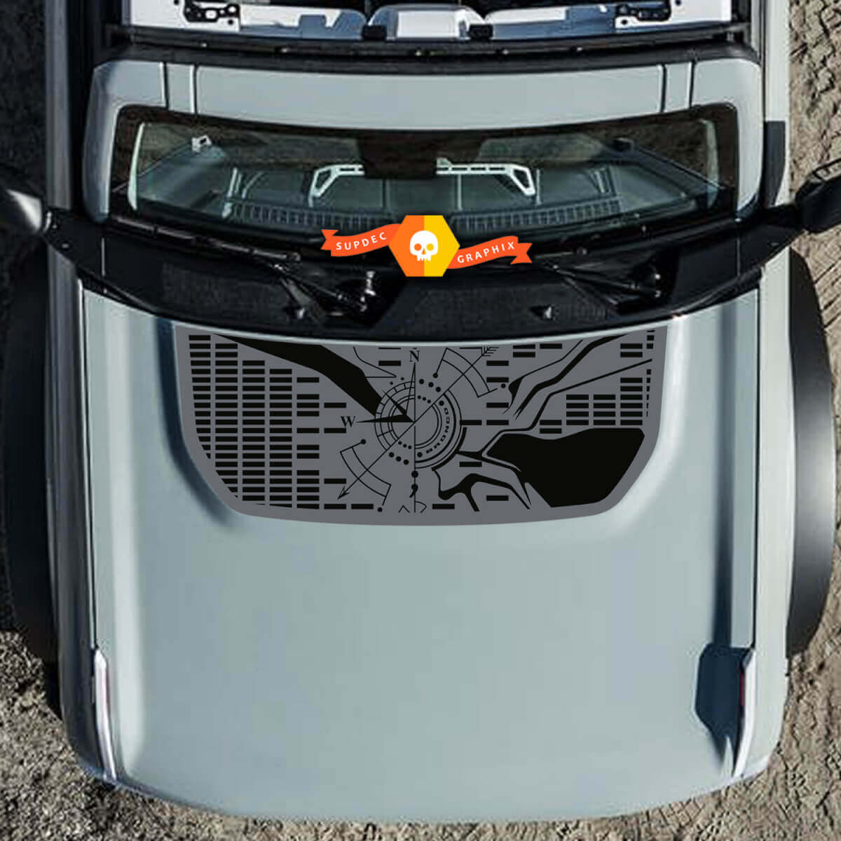 Hood Bronco Compass Wrap Graphics calcomanía para Ford Bronco
