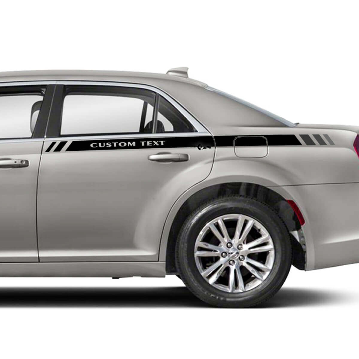 Vinilos de franjas laterales traseras personalizados para Chrysler 300