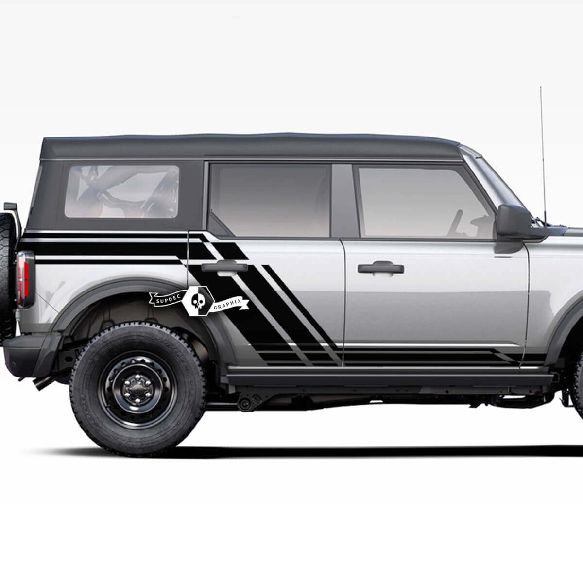 Par de puertas laterales - Rocker Panel Graphics Splash Calcomanías Pegatinas para Ford Bronco 20212022 2023
