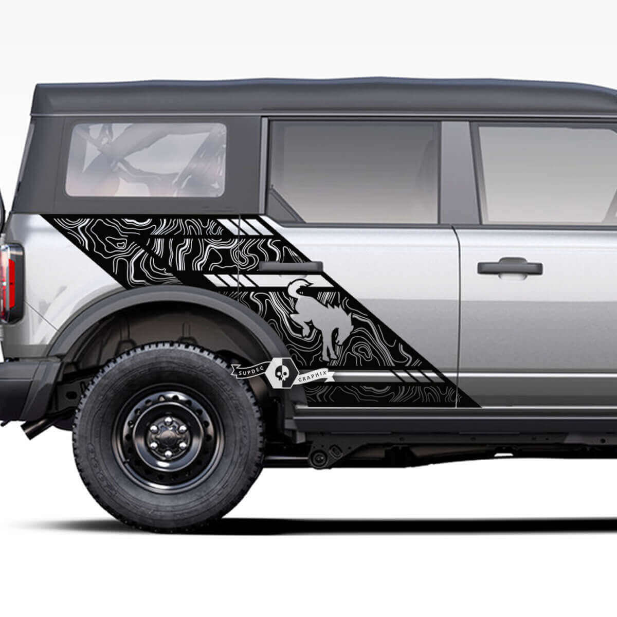 Puertas Side Fender Fender Musclecar horse Graphics Graphics Splash calcomanías Pegatinas Fender Fender
