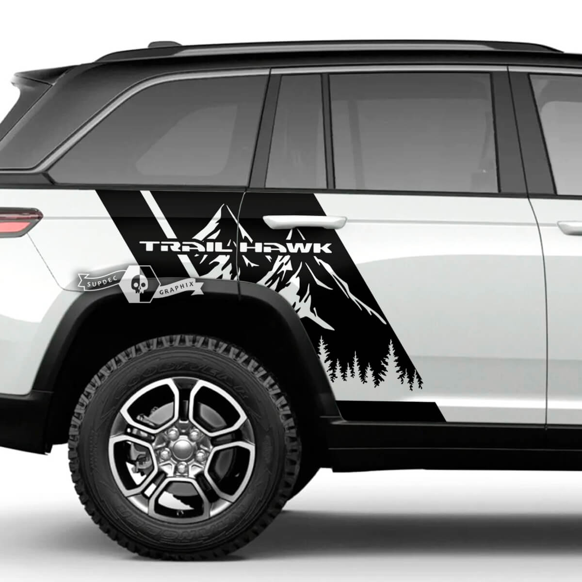 Jeep Grand Cherokee Trackhawk Bed Fender Forest Mountain Kit Vinilo adhesivo gráfico
