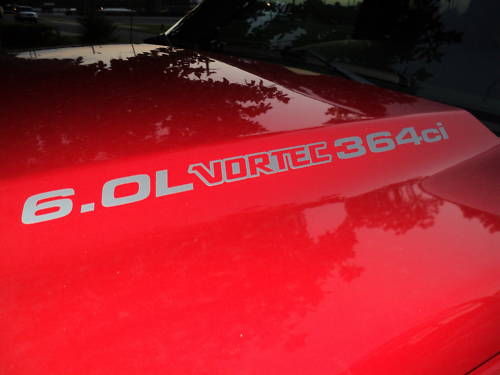 Juego de adhesivos de vinilo para capó 6.0L Vortec 364ci para camión Chevy