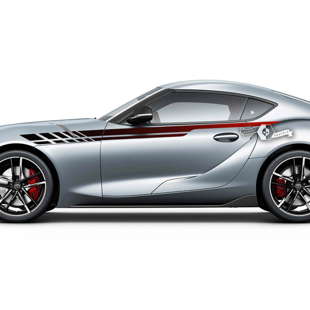 Par Toyota Supra MKV A90 A91 Door UP Gradient Stripe Side Graphics Calcomanías Pegatinas
