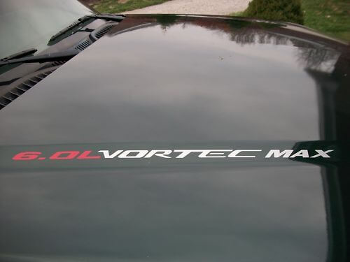 Juego de calcomanías de vinilo para capó 6.0L Vortec Max para Chevy Silverado y GMC Sierra