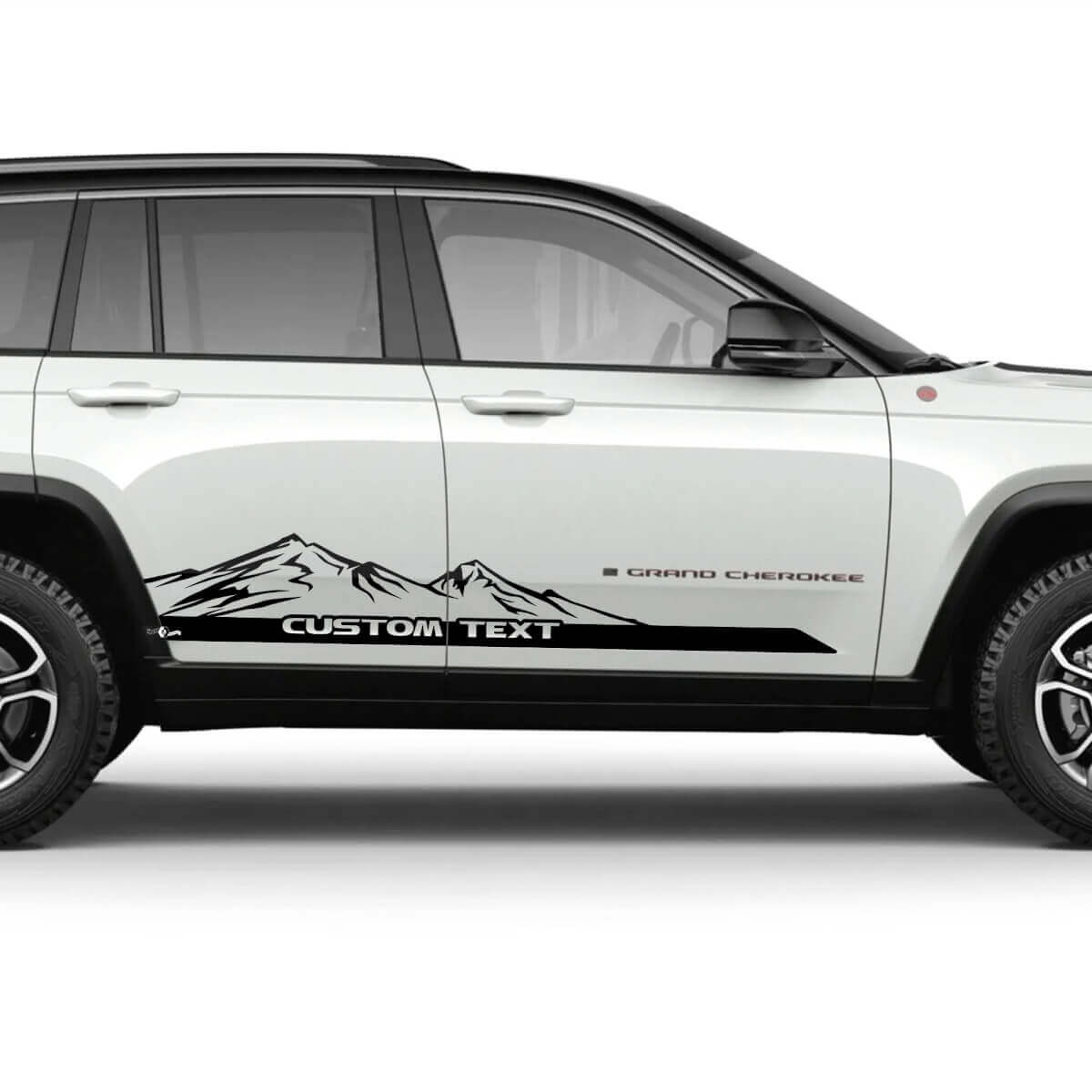 Vinilo Adhesivo de Rayas Personalizadas Mountains para Puertas de Jeep Grand Cherokee Trailhawk