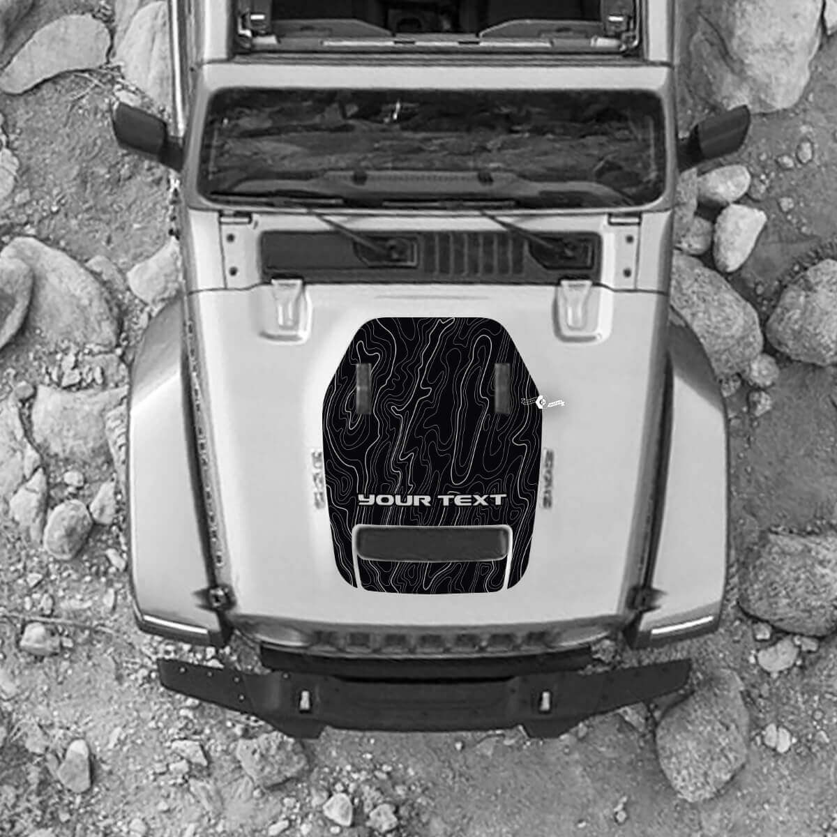 Capó para 2021 2022 2023 Jeep Mountains Wrangler Logo Rubicon pegatina gráficos vinilo SupDec diseño
