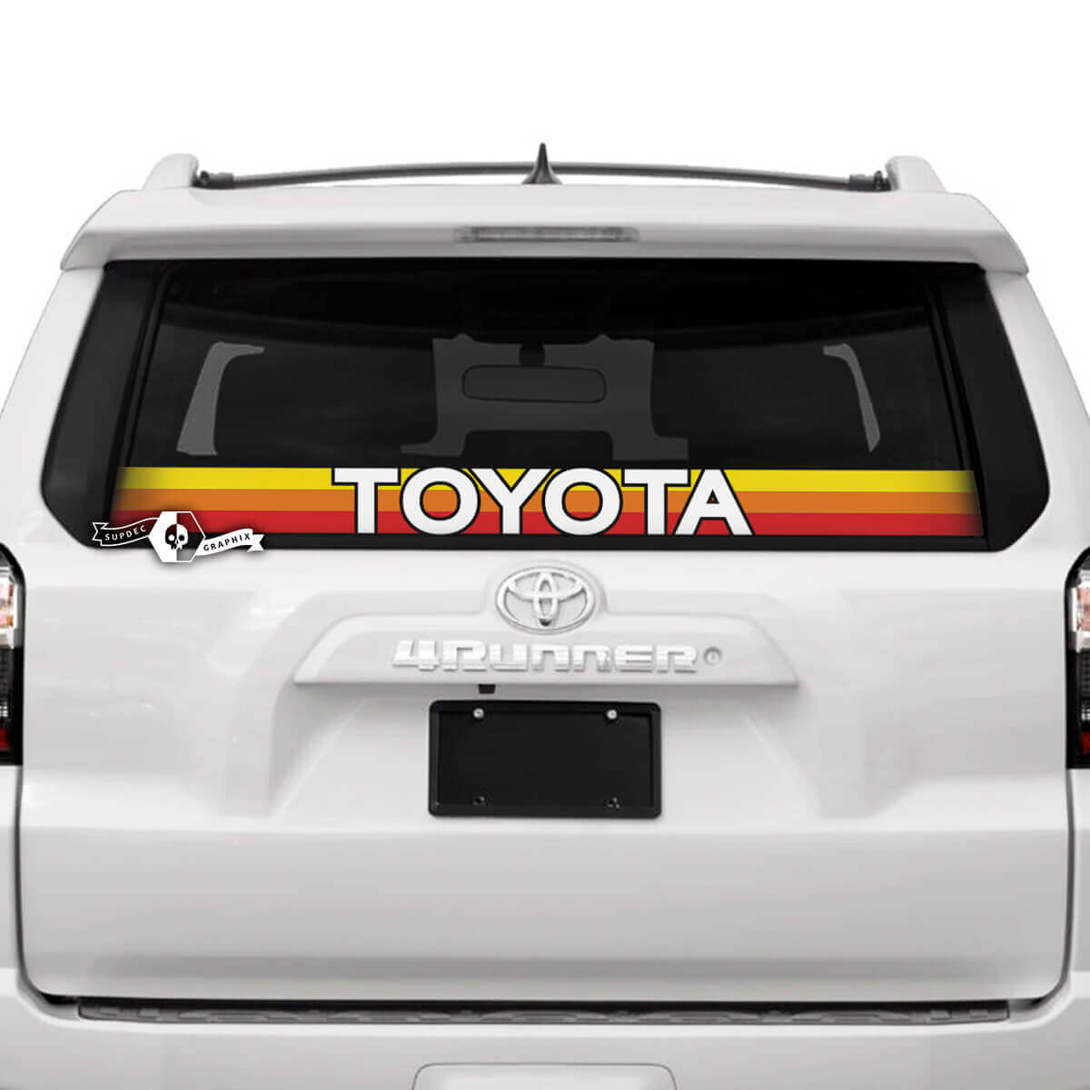 Calcomanía de vinilo para ventana trasera con logotipo de estilo vintage para camiones Toyota