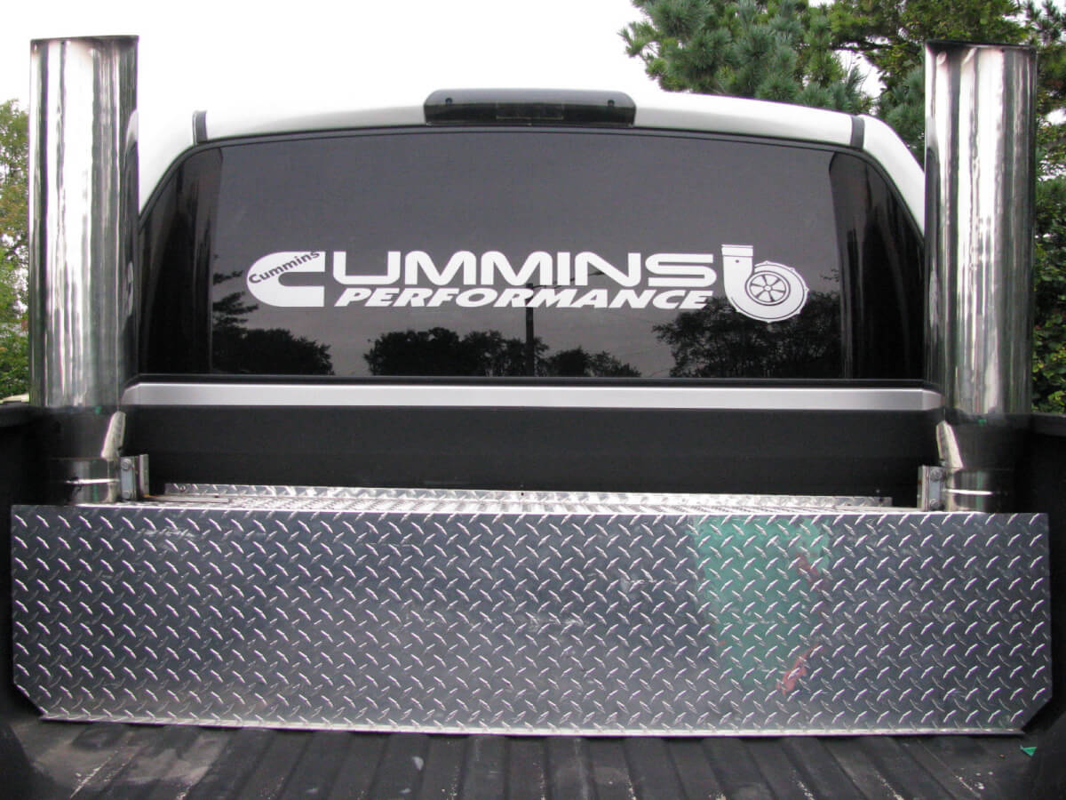Vinilo adhesivo de alto rendimiento Cummins para la ventana trasera de camiones Dodge Ram
