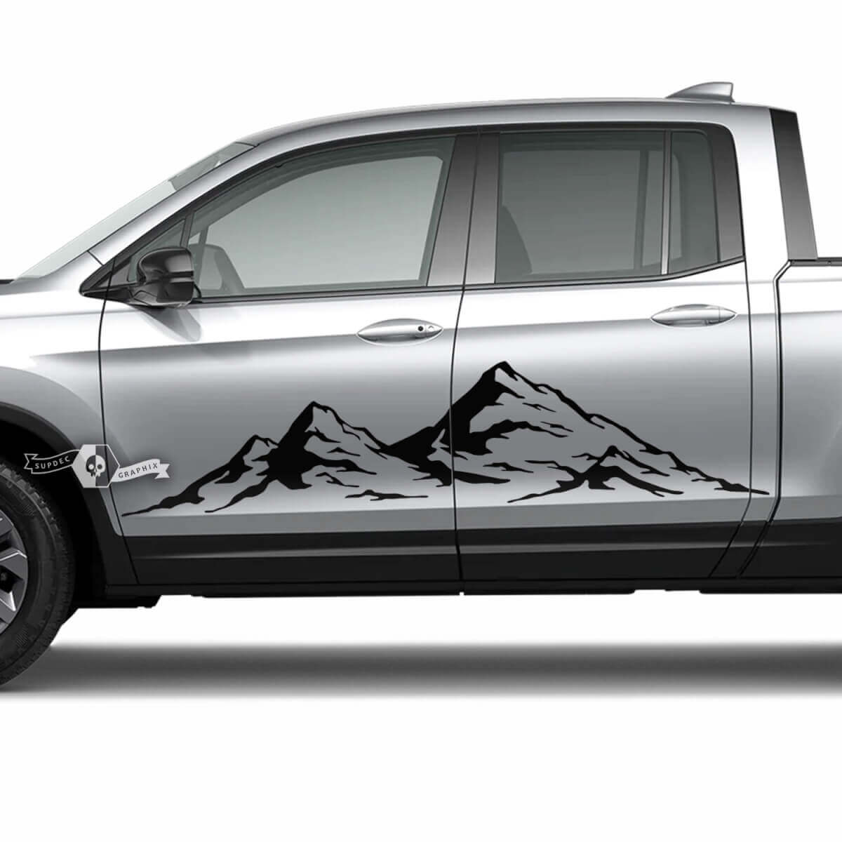 Par Honda Ridgeline Mountains cuerpo de vinilo Puertas Calcomanía Pegatina Gráficos
