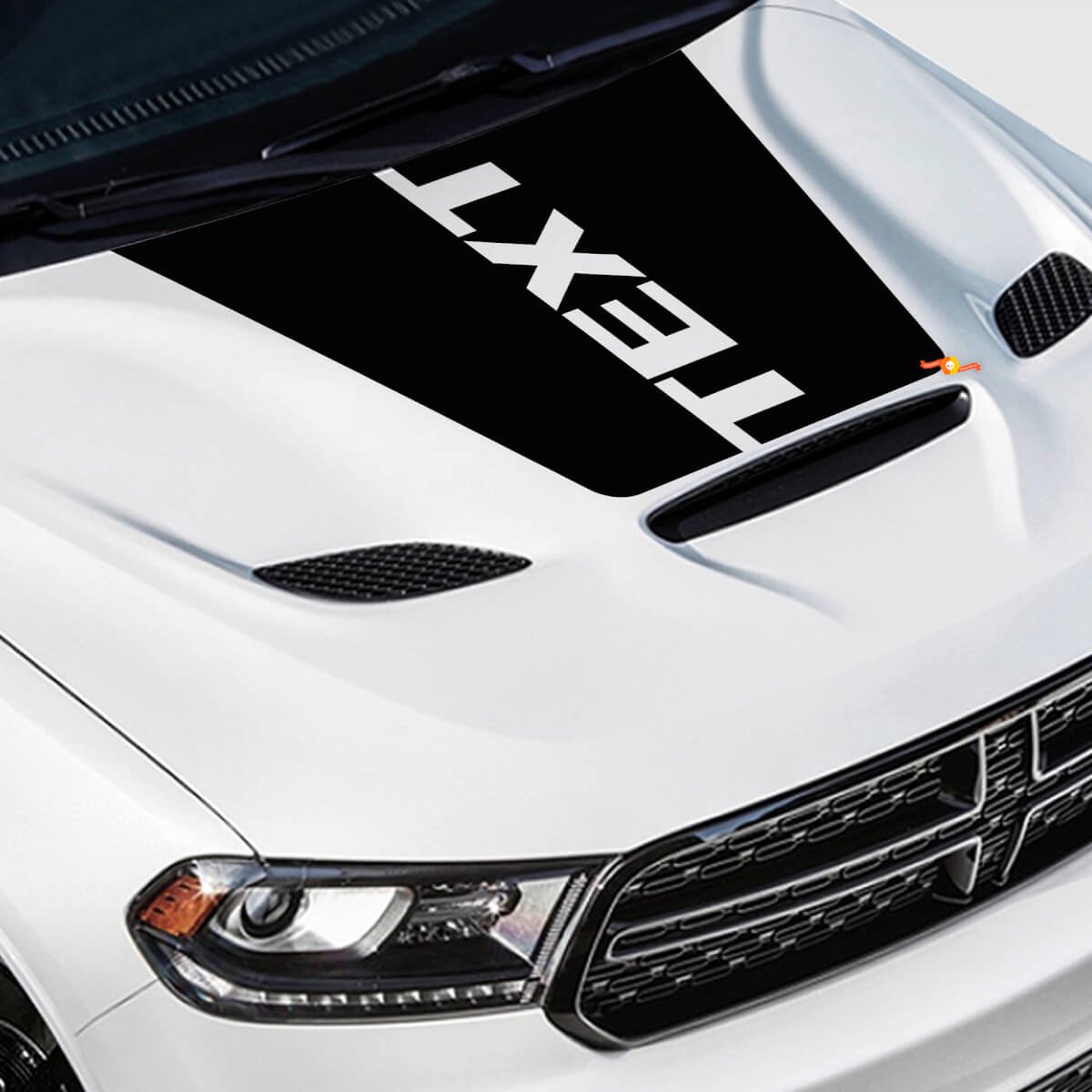 Pegatina de vinilo de texto personalizado Blackout para capó Dodge Durango 2018-2020