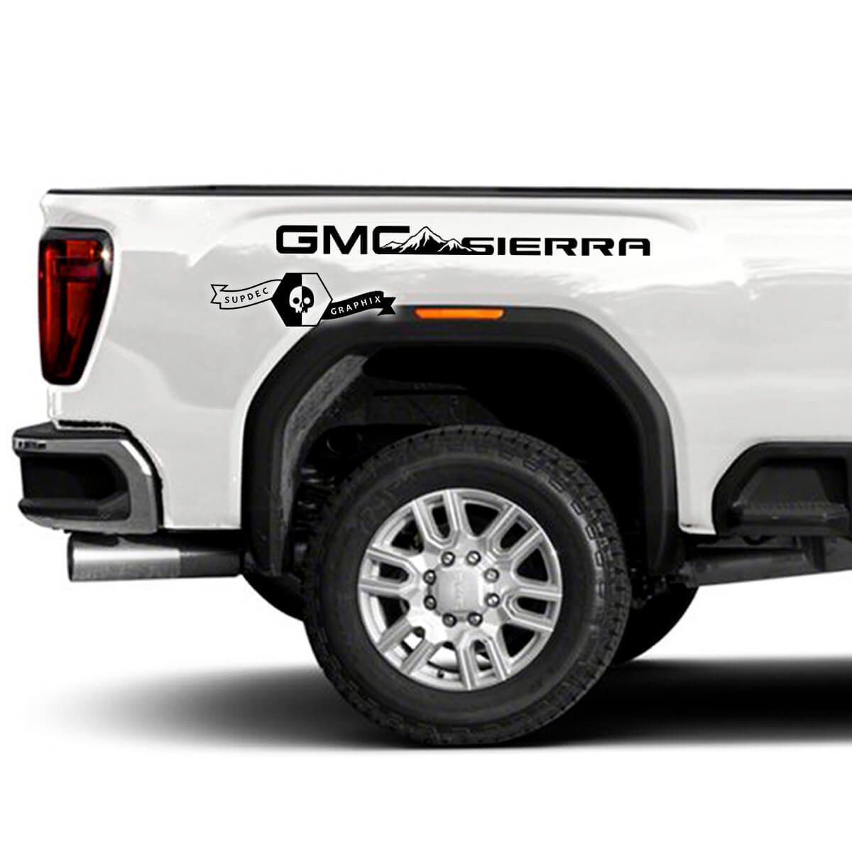 Juego de calcomanías de vinilo estilo montaña para la cabecera de GMC Sierra 2500HD 2022-23