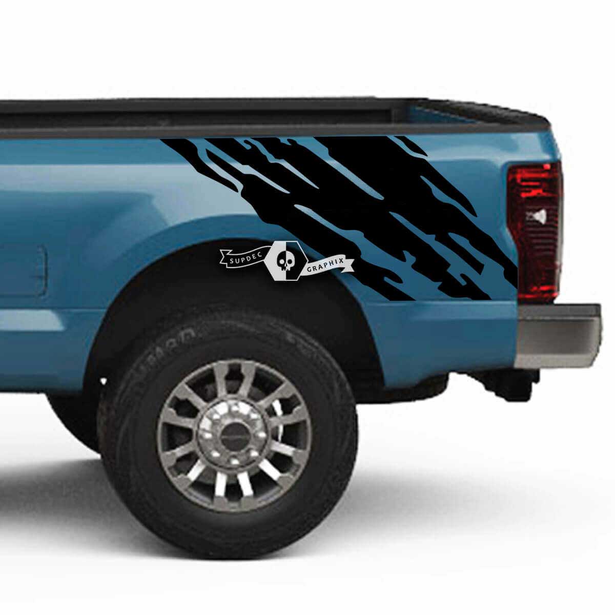 Par Musclecar Super Duty 2023 Body Fender Bed Mud Splash Calcomanías Pegatinas laterales Gráficos Vinilo
