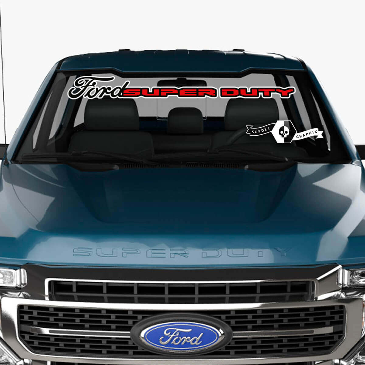 Parabrisas Musclecar Super Duty 2023 Logo Calcomanías Pegatinas Gráficos Vinilo 2 Colores

