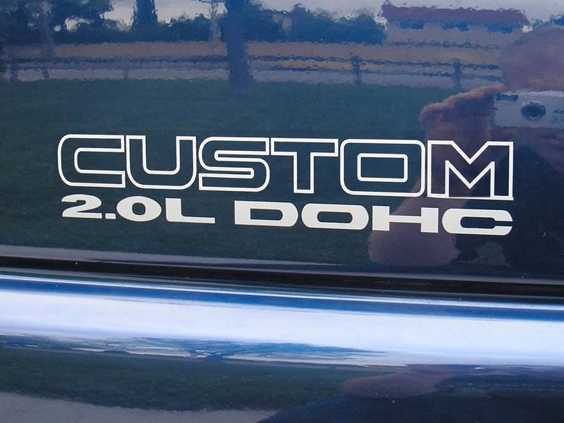 Set de calcomanías laterales de vinilo Zetec 2.0L DOHC para Musclecar Escort ZX2 1997-2002