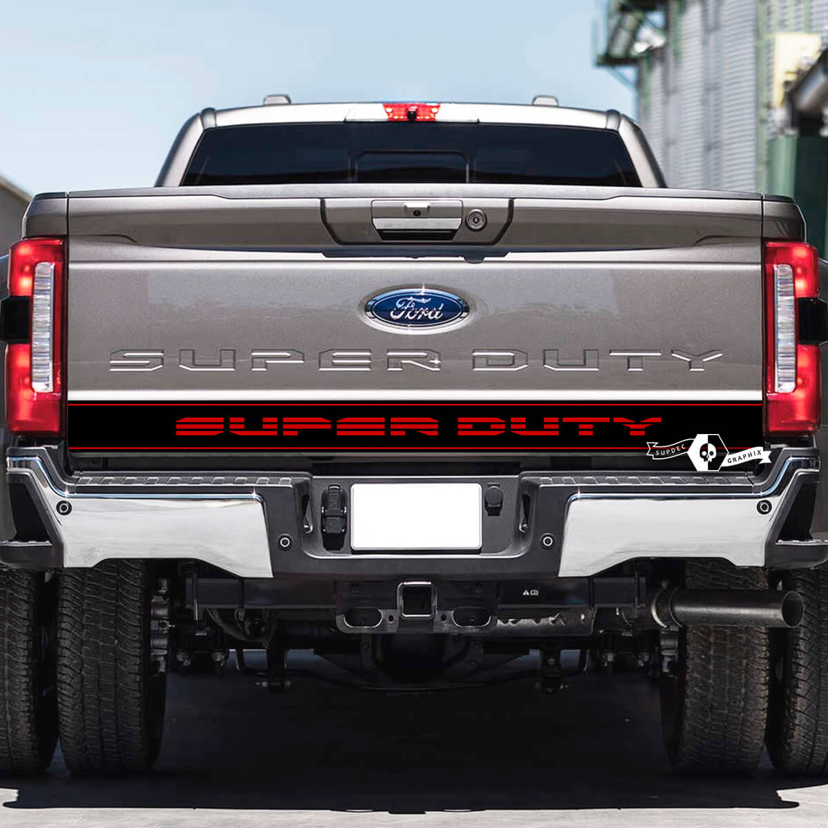 Tailgate Ford Super Duty 2023 Logo vinilo calcomanías pegatinas gráficos 2 colores
