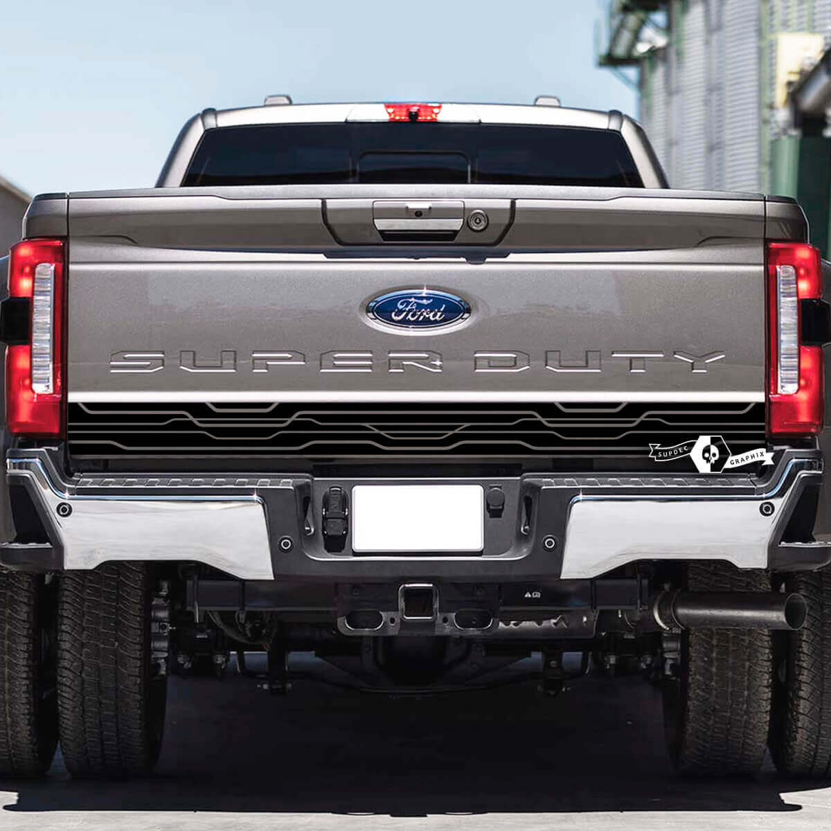 Tailgate Musclecar Super Duty 2023 Líneas Geométricas Vinilo Calcomanías Pegatinas Gráficos
