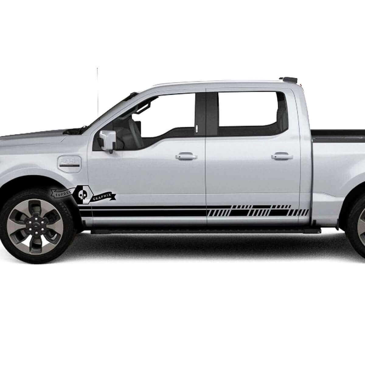Rayas de panel lateral Lightning Pegatinas de vinilo para carrocería para Musclecar truck Lightning