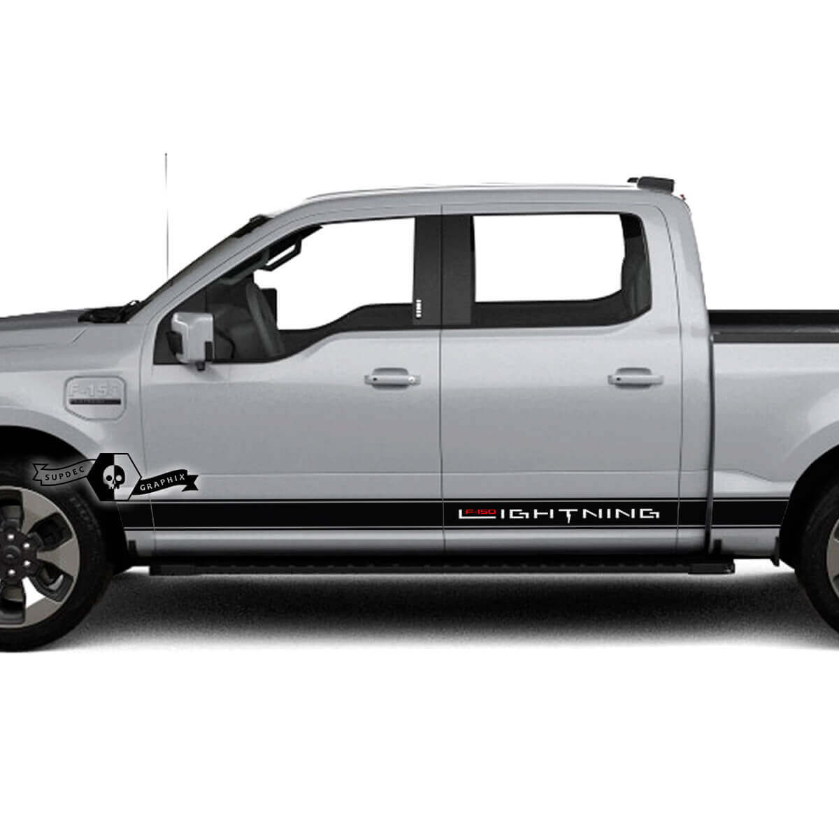 Tiras de panel lateral Lightning Rocker Etiquetas gráficas de vinilo para carrocería 2 para Musclecar truck Lightning