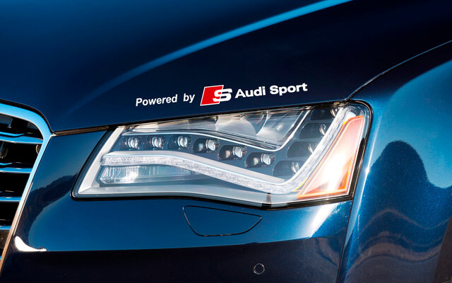 Desarrollado por Audi Sports calcomanía adhesiva A4 A5 A6 A7 S8 TT Q5 Q7 Emblema Logo