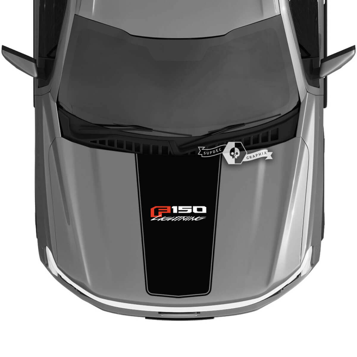 Hood Ford F-150 Lightning 2022 2023 Blackout Lightning Trim Calcomanías Pegatinas Gráficos Vinilo Logo 3 colores
