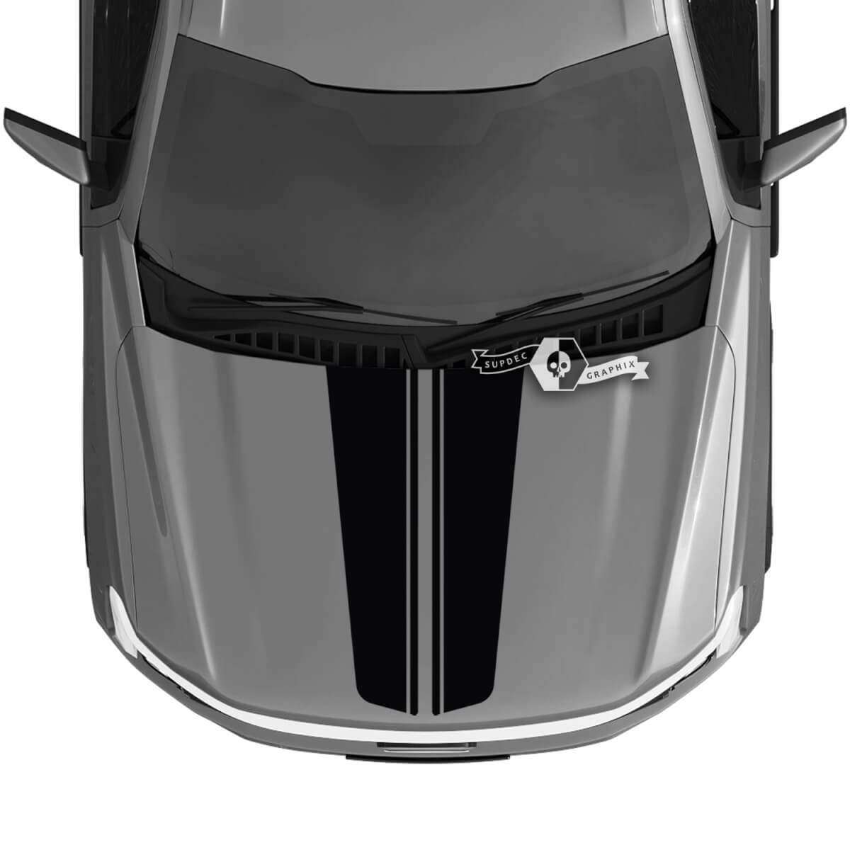 Hood Ford F-150 Lightning 2022 2023 Blackout Lightning Dual Calcomanías Pegatinas Gráficos Vinilo

