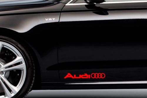 2 AUDI Anillos Logo Side Trunk Calcomanía Calcomanía A4 A5 A6 A8 S4 S5 S8 Q5 Q7 TT