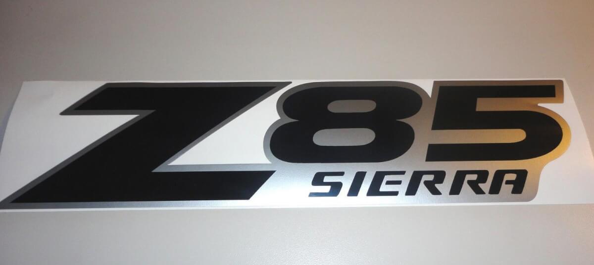 Calcomanías de vinilo estilo fábrica Z85 para GMC Sierra