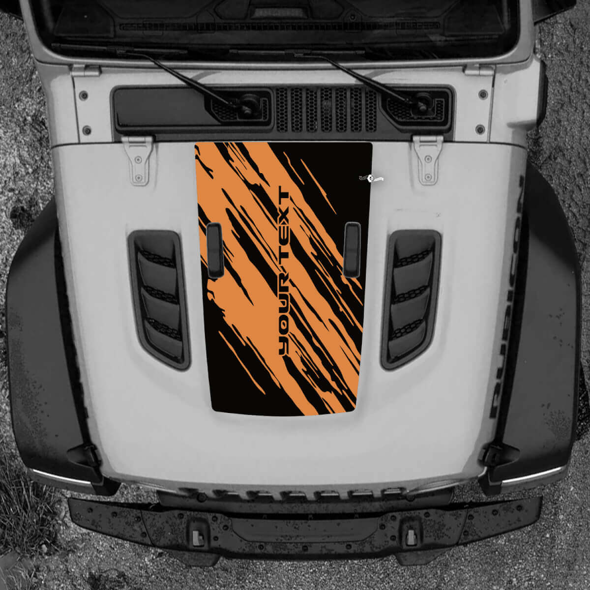 Hood Jeep RUBICON Wrangler JL Vinilo Mud Splash 2018 + Up Banner Calcomanía Pegatina Gráficos
