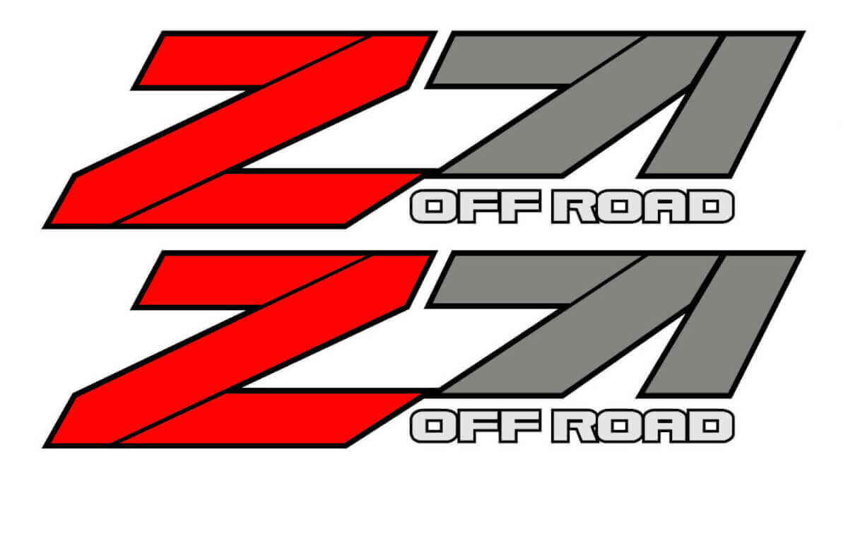 Juego de pegatinas de vinilo Z71 Off Road para Chevy Silverado GMC Sierra