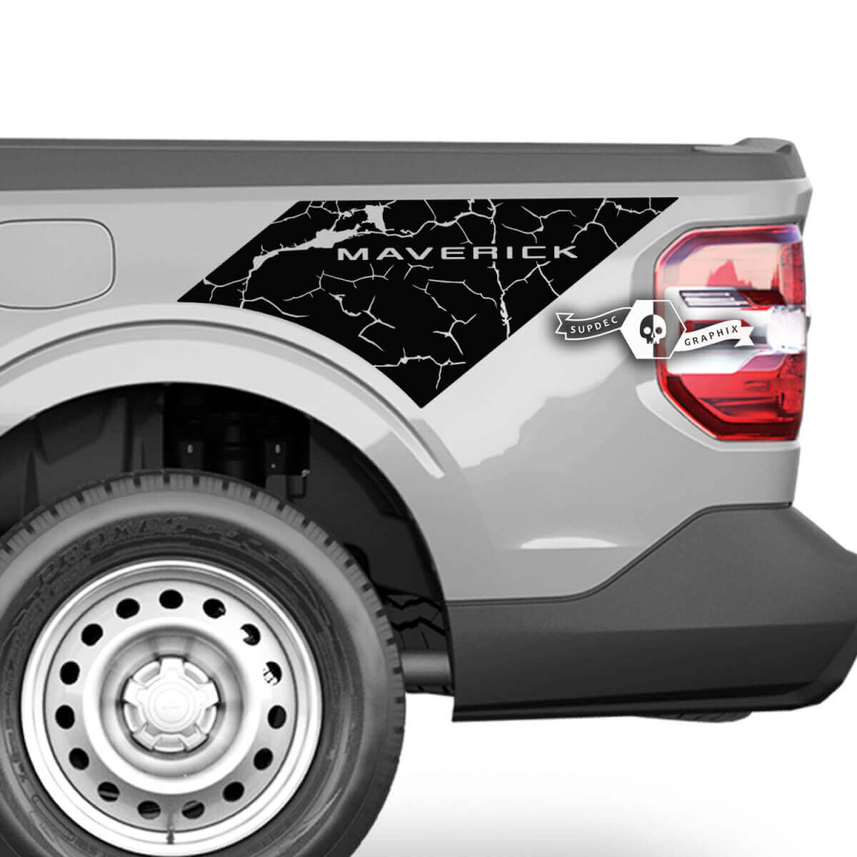 Par Ford F-150 XLT Maverick Bed Splash Spiderweb Graphics calcomanías laterales pegatinas
