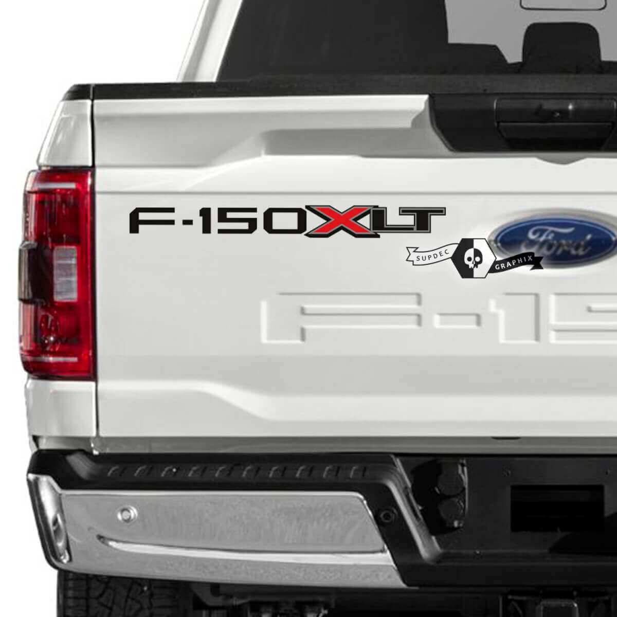 Ford F-150 XLT Portón Trasero Logo Gráficos Calcomanías Laterales Pegatinas 2 Colores
