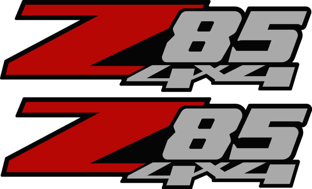 2 - Z85 4x4 Chevy calcomanías adhesivas para Silverado GMC Sierra Z71 estilo