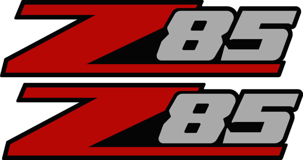 2 - Z85 Chevy Decal Sticker Piezas para Silverado o GMC Sierra camión no 4x4