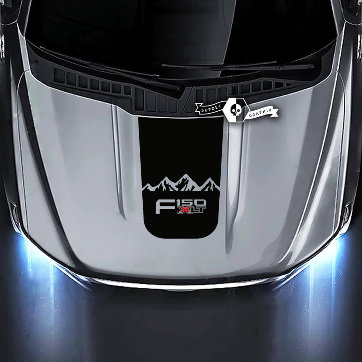 Ford F-150 XLT Hood Mountains Graphics Calcomanías laterales pegatinas 2 colores
