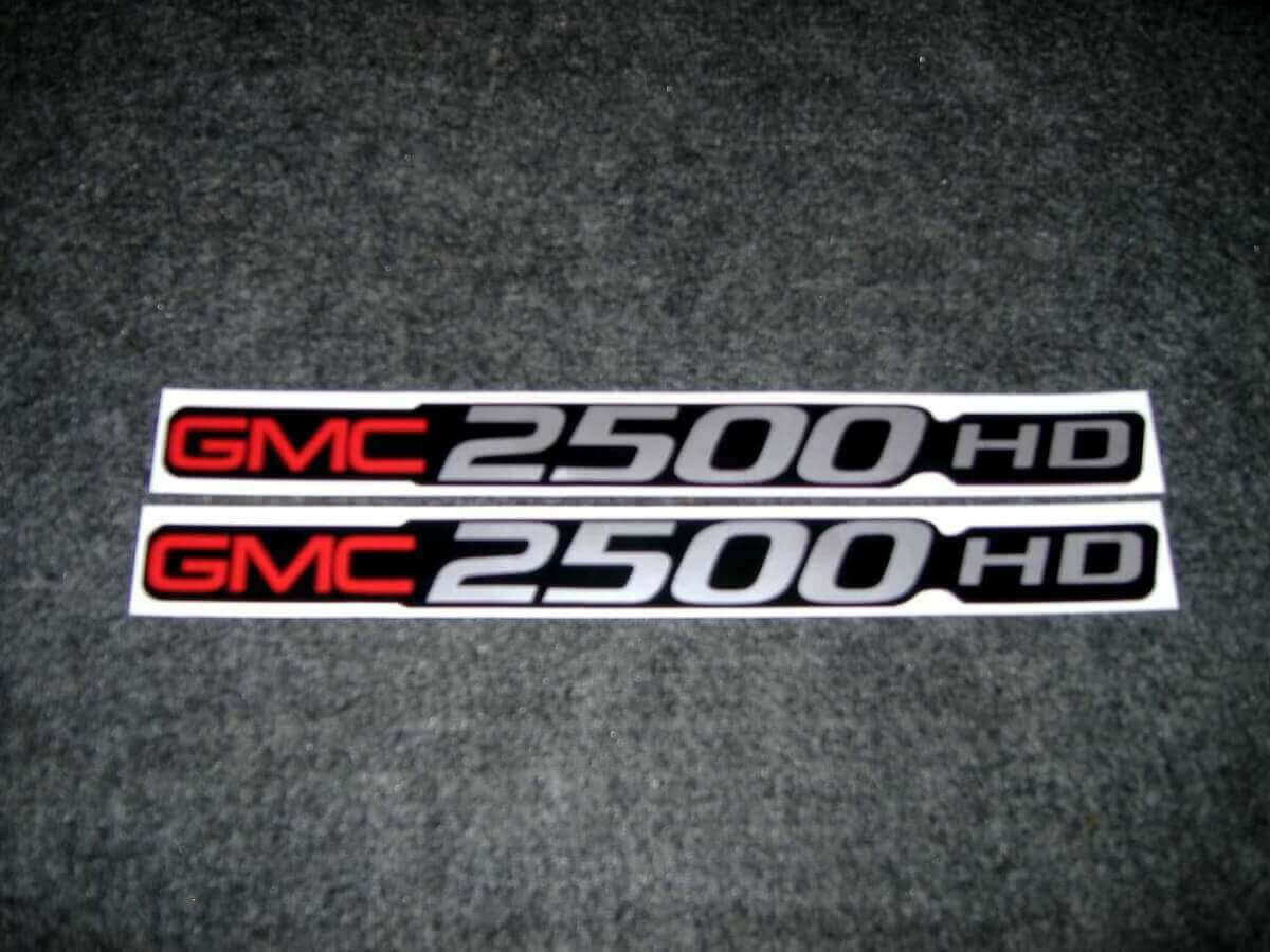 Juego de pegatinas adhesivas de vinilo con emblema GMC 2500 HD para GMC Sierra