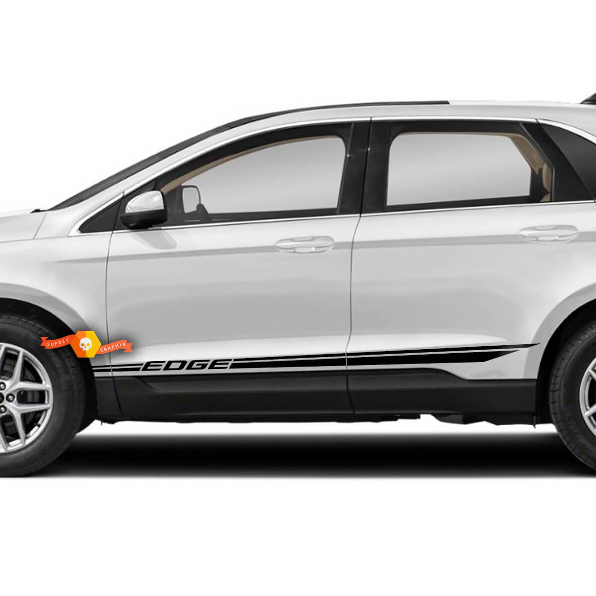 Par lateral Ford Edge vinilo puerta lateral raya cuerpo calcomanías vinilo gráficos pegatina 2
