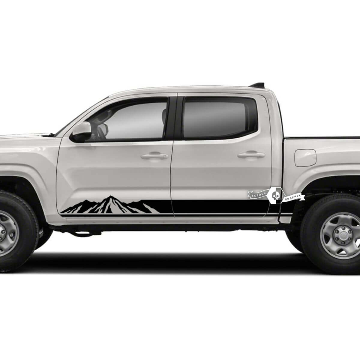 Par Toyota Tacoma SR5 Rocker Panel Mountain Side Vinilo Calcomanías Etiqueta Gráfica
