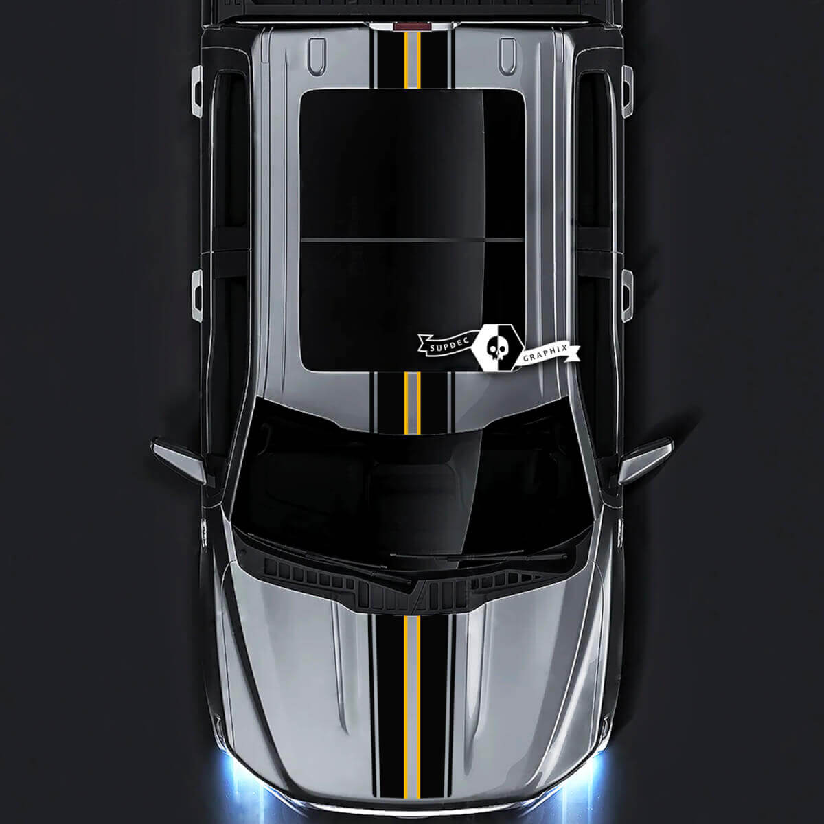 Ford F-150 XL XLT STX LARIAT Hood Techo Puerta trasera Trim Gráficos Calcomanías laterales Pegatinas 2 colores
