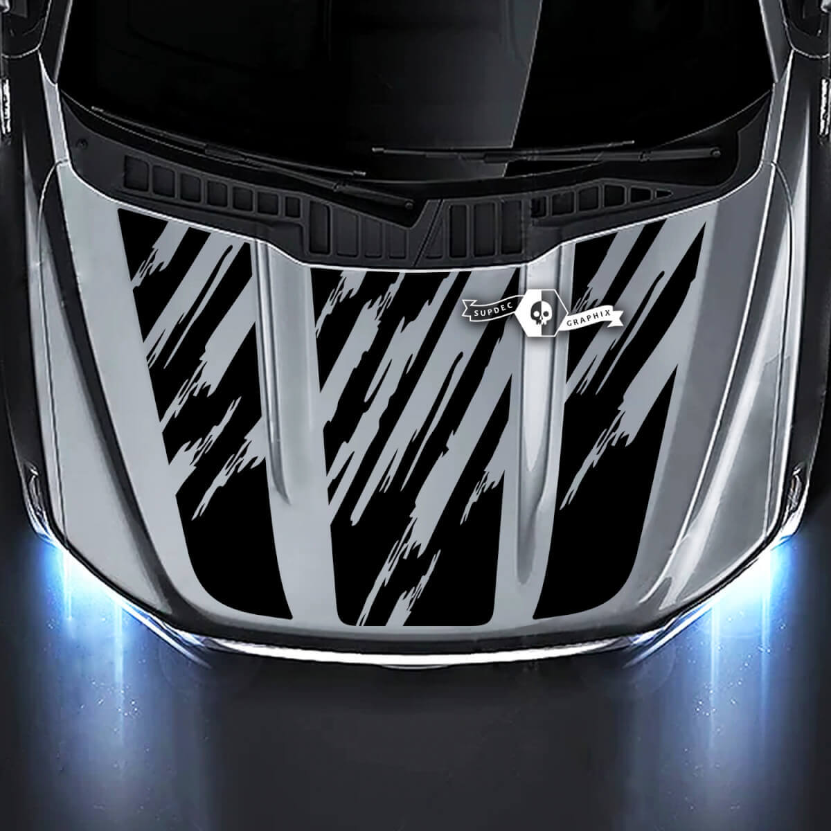 Musclecar truck XL XLT STX LARIAT Calcomanías gráficas de barro destruidas con capó grande
