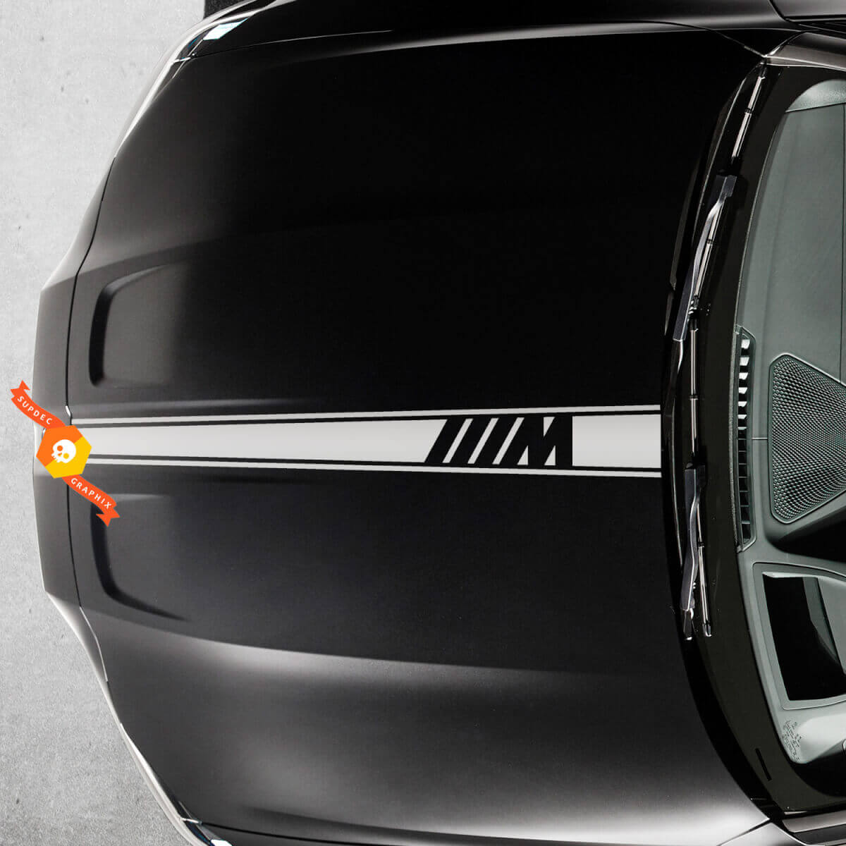 2021+ BMW M4 M3 G80 G82 G83 M Logo Hood M Color Centro Corte Vinilo Calcomanía Pegatina
