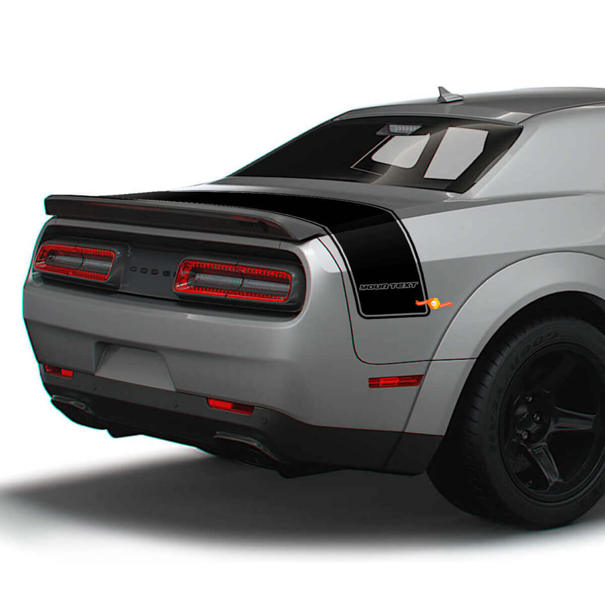 Vinilos adhesivos con contorno de franjas personalizadas para maletero trasero para Dodge Challenger