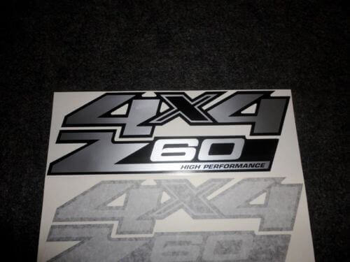Calcomanía de vinilo 4x4 de alto rendimiento Z60 para GMC Sierra Yukon Canyon