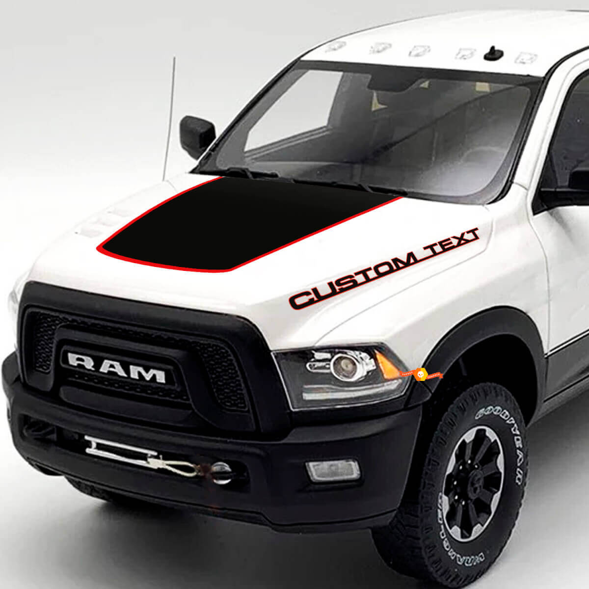 Juego de Calcomanías de Vinilo Personalizadas y de Oscurecimiento para Capó para Dodge Ram 2500 Power Wagon