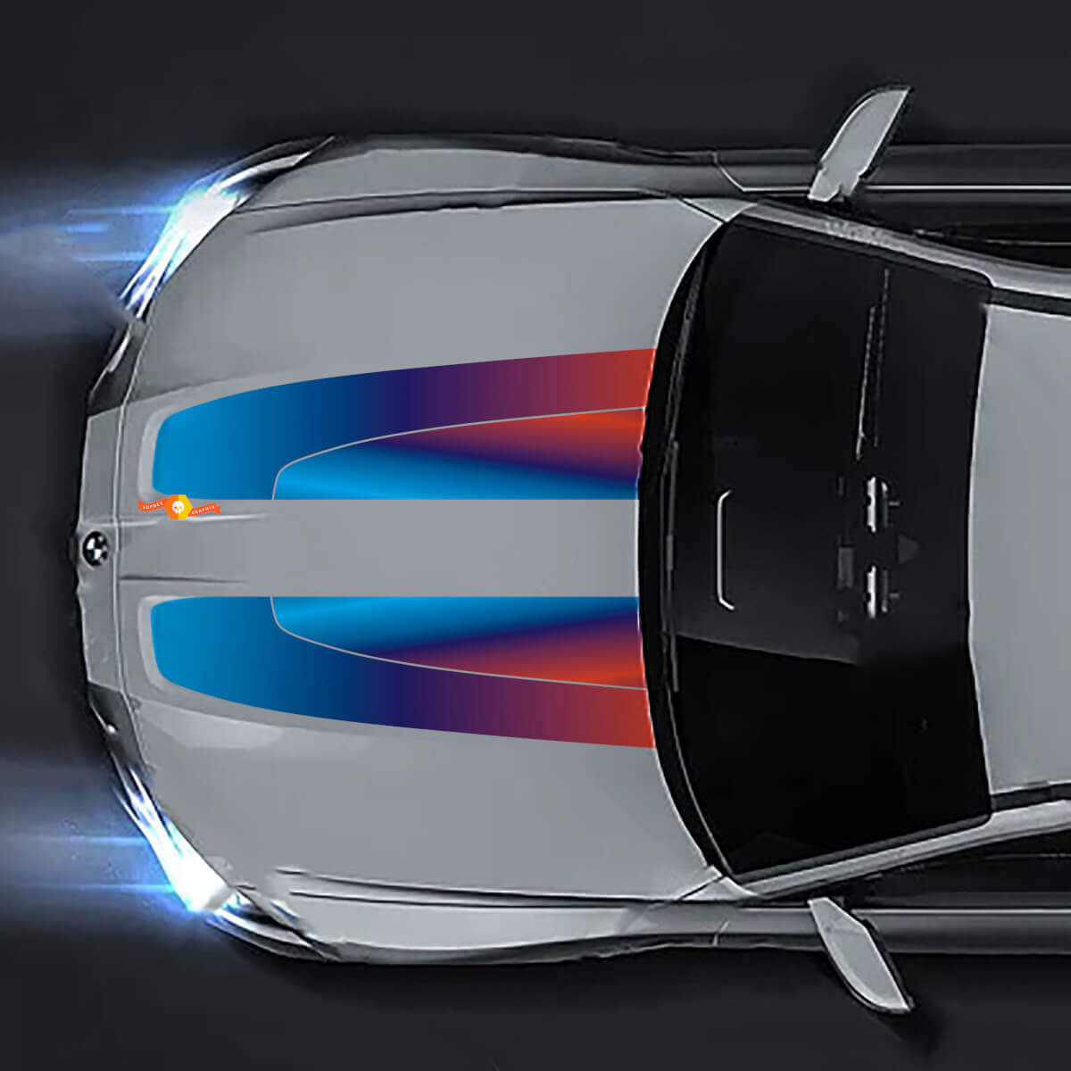 Calcomanía de vinilo con estilo M color para capó de BMW M4 M3 G80 G82 G83 2021+
