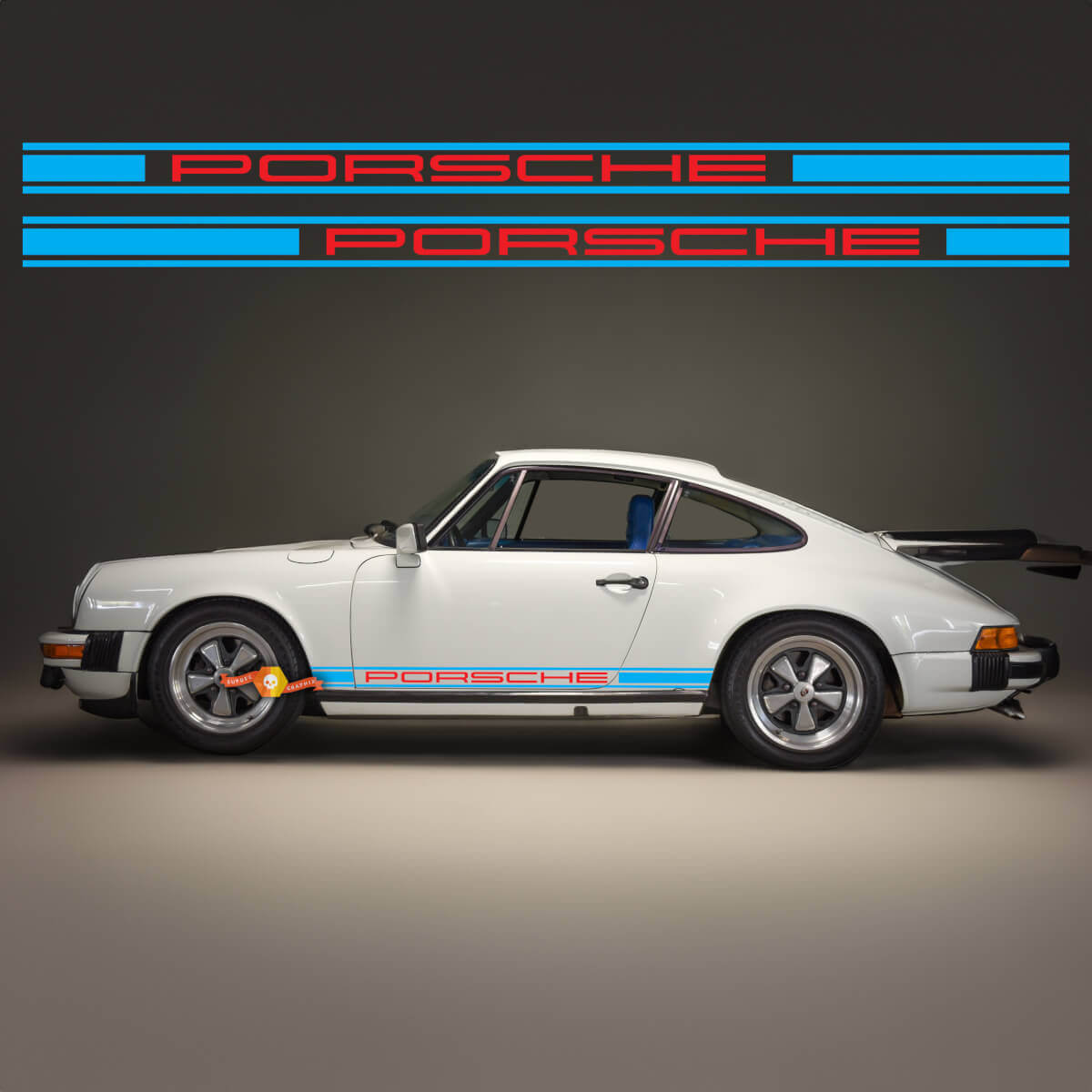 Kit de Vinilo de Franjas Laterales de Diseño Clásico para Porsche 911 SC 1979