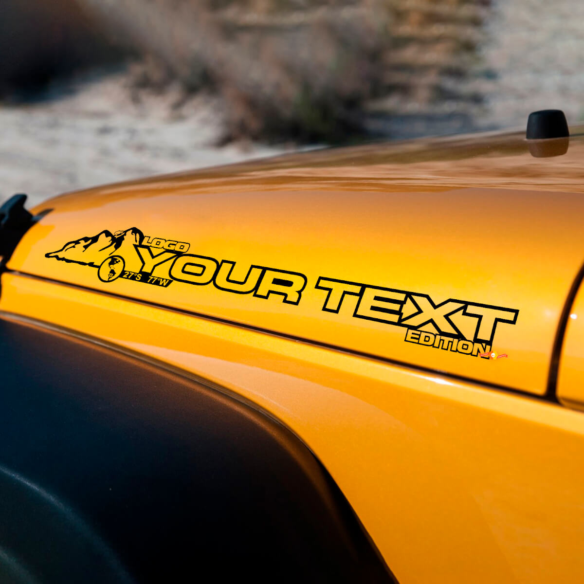 Calcomanía de vinilo para capó estilo Travel para Jeep Rubicon Wrangler Sahara
