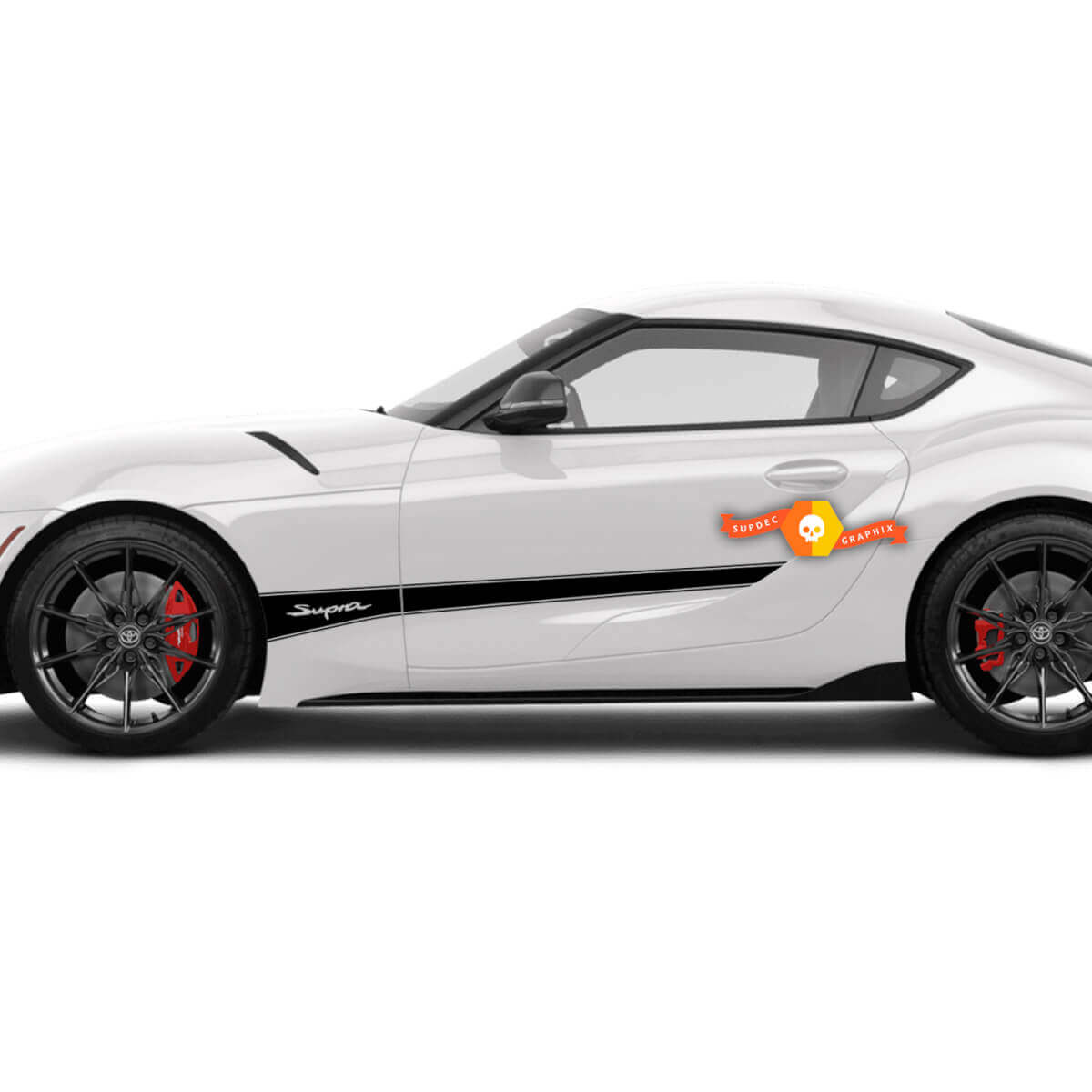 Toyota Supra MKV A90 A91 Puertas Rayas laterales Calcomanías gráficas Pegatinas
