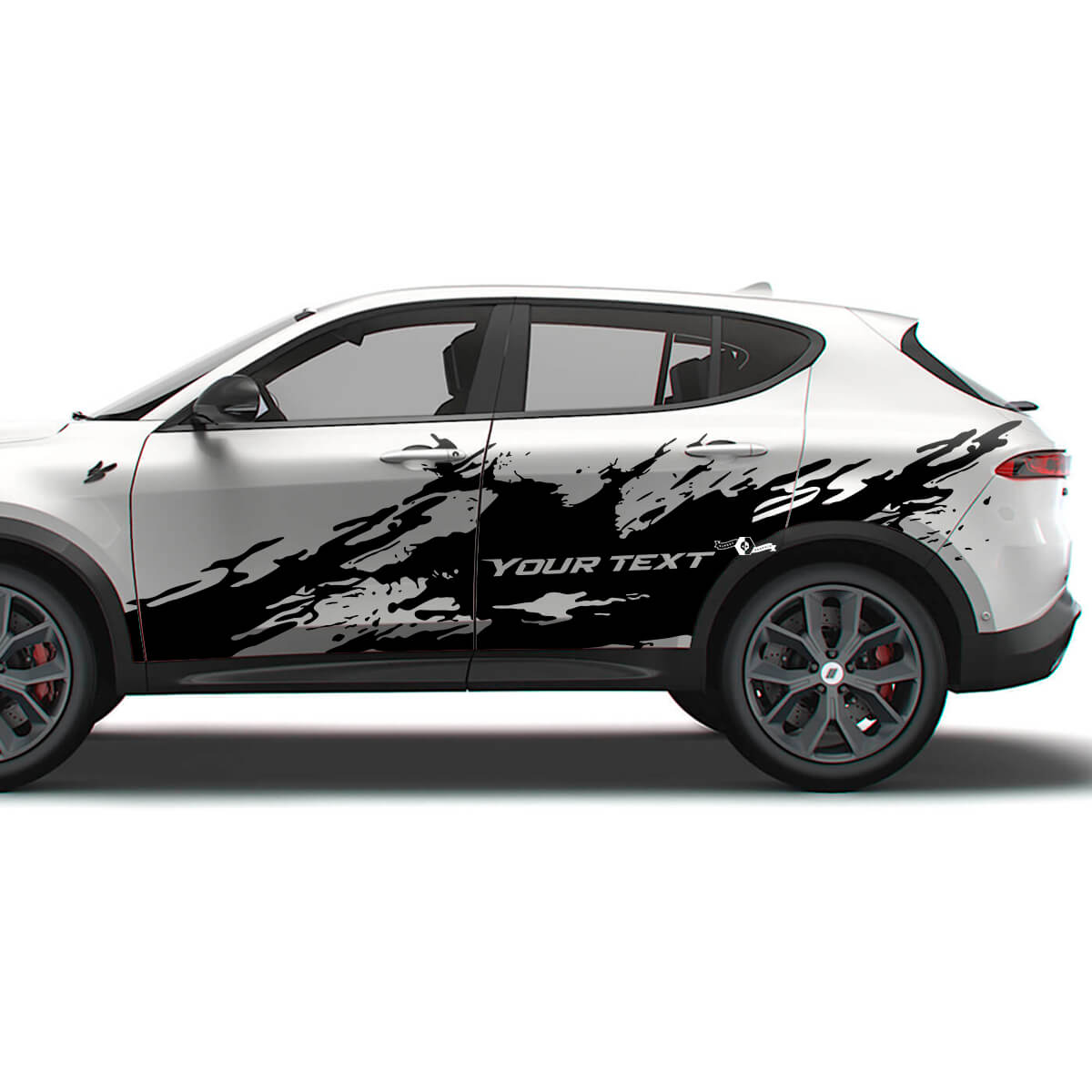 Kit de vinilos laterales salpicaduras de barro con texto personalizado para Dodge Hornet