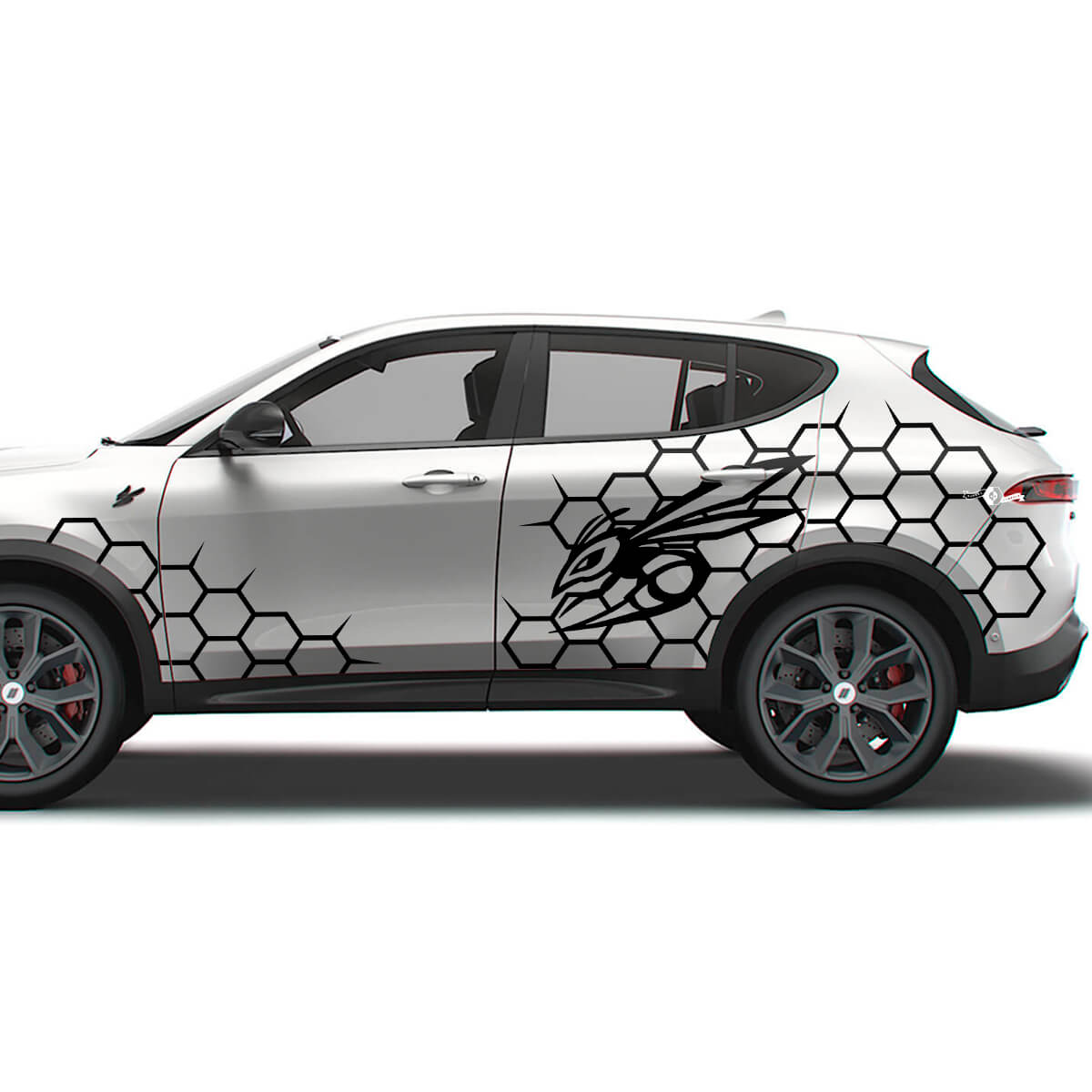 Kit de Pegatinas Laterales de Vinilo Estilo Panal con Logo Hornet para Dodge Hornet