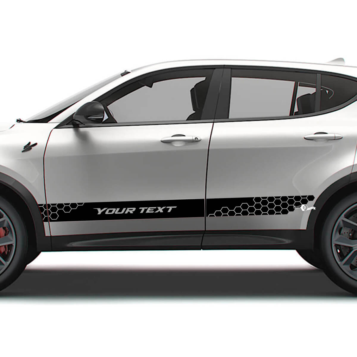 Kit de pegatinas de vinilo con franjas laterales estilo panal para Dodge Hornet